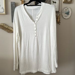 Abercrombie & Fitch super soft cream long snap up tunic, M